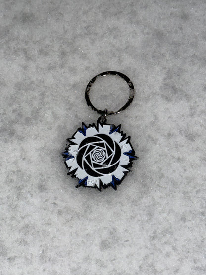 Azure Rosette Keychain