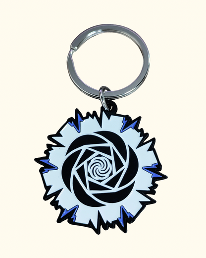 Azure Rosette Keychain